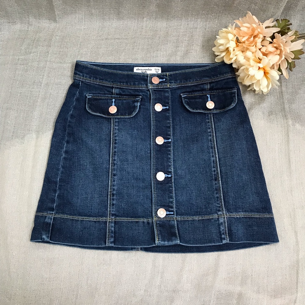Abercrombie Kids Button Up Denim Skirt size 13/14